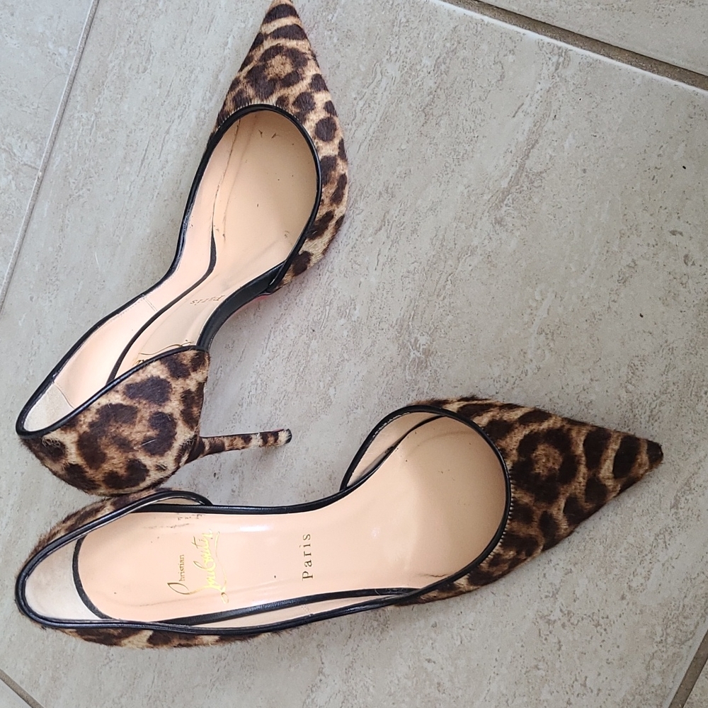 Louboutin Animal Print D'Orsay Pumps